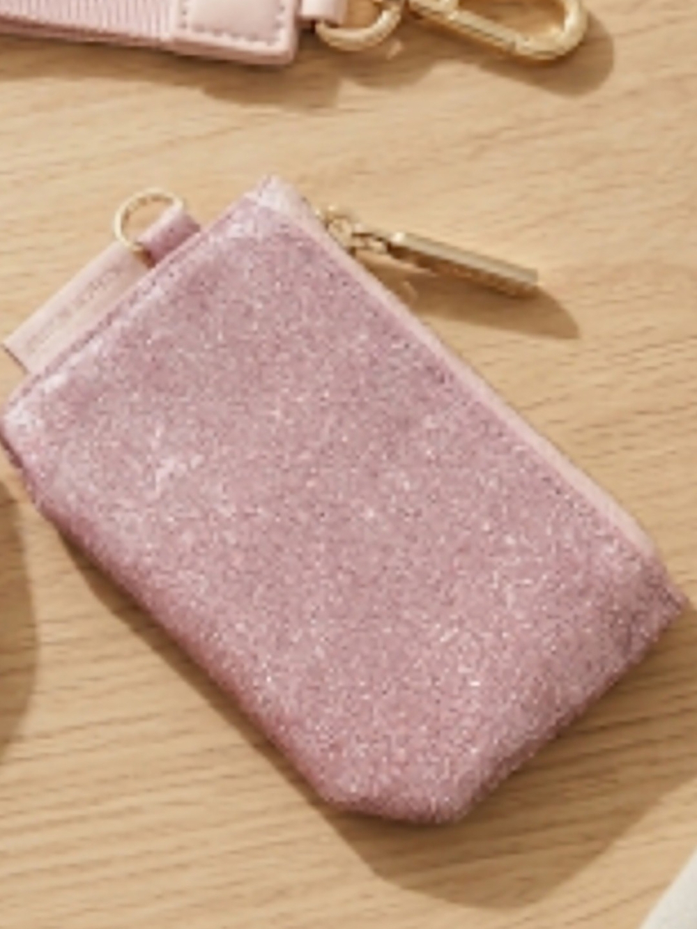 Lululemon Pink Dual-Pouch Glitter Wristlet NWOT - Picture 4 of 13